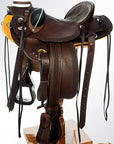 Western Horse Wade Saddle American Leather Ranch Roping Dark Brown Hilason