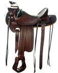 Western Horse Wade Saddle American Leather Ranch Roping Dark Brown Hilason