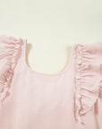Bow Back Flutter Sleeve Mini Dress