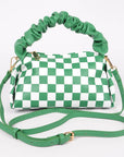 Plaid Faux Leather Crossbody Bag