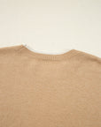 Ava Cuff Contrast Trim Sweater