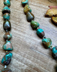 27-Inch Necklace – Natural Shell & Turquoise Nuggets
