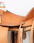 Western Horse Wade Saddle American Leather Ranch Roping Tan Kote
