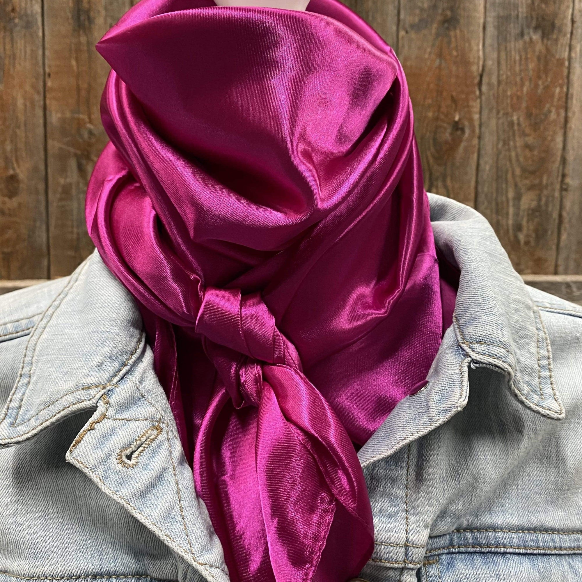 35X35"   Solid Fuchsia Wild Rag / Scarf WRS12