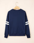 Varsity Stripe Drop Shoulder Sweatshirt