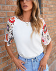 Rayne Crochet Short Sleeve Top