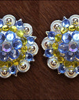 Abaqlm Purple Lemon Ab Crystals Berry Headstall Saddle Hilason