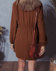 Liliana Floral Embroidered Tassel Tie Mini Dress