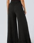 Freya Ruffled Wide Leg Pants with Pockets