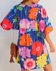 Iyla Floral Split Neck Babydoll Dress