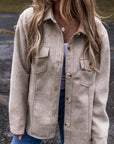 Sadie Flap Pockets Buttoned Shacket