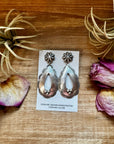 Concho & Teardrop Dangle Earrings – Sterling Silver