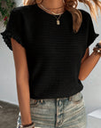 Miley Ruffled Short Sleeve Blouse