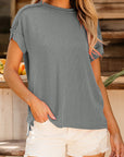 Corded Knit Reverse Seam T-Shirt