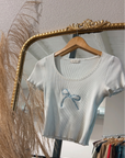 The Rope Bow Top in White
