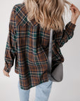 Plaid Button-Up Chest Pocket Shacket