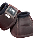 Small Classic Equine Dyno Horse No Turn Bell Boots Pair Chocolate
