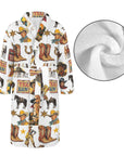 Cowboy Collage Western Men's Bath Robe