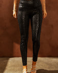 Adelaide Shiny Leopard Textured Leggings