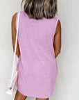 Mineral Wash Sleeveless Mini Dress