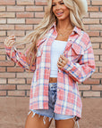 Natalie Plaid Button Up Shacket