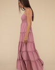 Woven Smocked Top Tiered Cami Maxi Dress