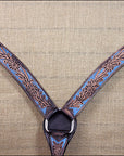 Hilason Western Horse Breast Collar Headstall American Leather Brown Turquoise
