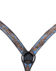 Hilason Western Horse Breast Collar Headstall American Leather Brown Turquoise