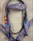 HILASON Western Horse Headstall Breast Collar Set Tack Genuine American Leather