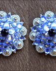 Hilason Western Berry Conchos Glass Rhinestones Bling 1.5" Tack Cowgirl