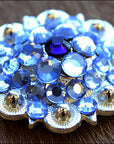 Hilason Western Berry Conchos Glass Rhinestones Bling 1.5" Tack Cowgirl
