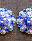 Hilason Western Berry Conchos Glass Rhinestones Bling 1.5" Tack Cowgirl