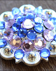 Hilason Western Berry Conchos Glass Rhinestones Bling 1.5" Tack Cowgirl