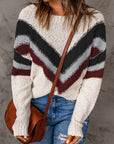 Cecilia Chevron Striped Sweater