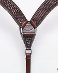 HILASON Western Horse Headstall Breast Collar Set Tack Genuine American Leather