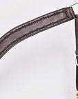 HILASON Western Horse Headstall Breast Collar Set Tack Genuine American Leather Barb Wire Dark Brown