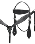 HILASON Western Horse Headstall Breast Collar Set Tack Genuine American Leather