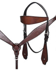 HILASON Western Horse Headstall Breast Collar Set Tack Genuine American Leather