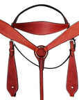 HILASON Western Horse Headstall Breast Collar Set Tack Genuine American Leather