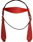 HILASON Western Horse Headstall Breast Collar Set Tack Genuine American Leather Plain Mahogany
