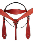 HILASON Western Horse Headstall Breast Collar Set Tack Genuine American Leather