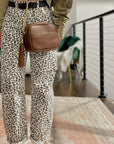 The Carlton Leopard Barrel Jean
