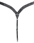 HILASON Western Horse Breast Collar Headstall Genuine American Leather Floral Black