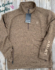 Ariat Men's Brown Heather Caldwell 1/4 Zip