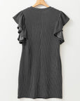 Jocelyn Ruffled Flutter Sleeve Dress