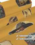 Vintage Cowboy Collage Western Curtains 52" x 63" Made in America