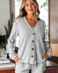 Ella 3 Pieces Rib Crop Camisole Set with Cardigan