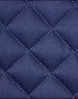 Full Size Horze Silver Cord All Purpose Horse Cotton Saddle Pad Dark Blue