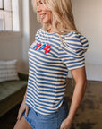 America Graphic Puff Sleeve Top