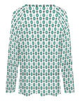 Baha Ranch Turquoise Concho Long Sleeve Top